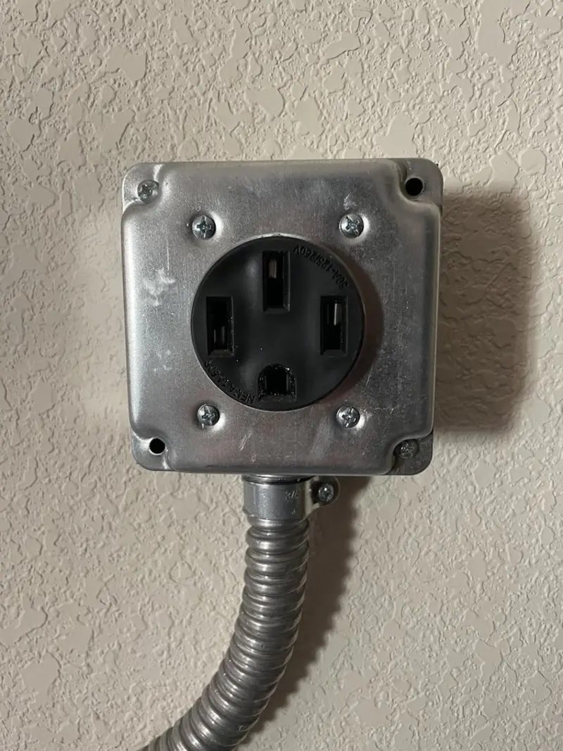 NEMA 14-50 outlet installed for Smart Home Electrical in Sandstone